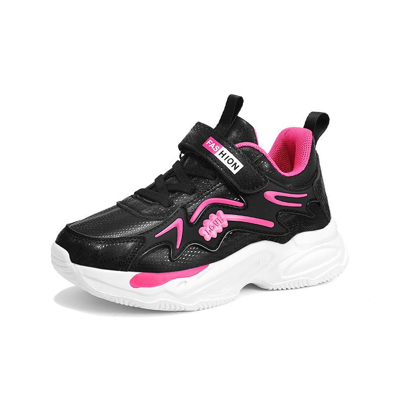 Cross-border classmates Leather Velcro Girls Lightweight non-slip sneakers Girls casual shoes Amazon 28