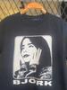 T-shirt Unisexe Noir Design Rare Visage Graphique Björk Rare Réimpression WA0033 T-shirt Unisexe