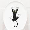 Creative Funny Cat 3D Toilet Lid Stickers Removable Self-Adhesive WC Sticker Clear Waterproof Toilet Seat Decals