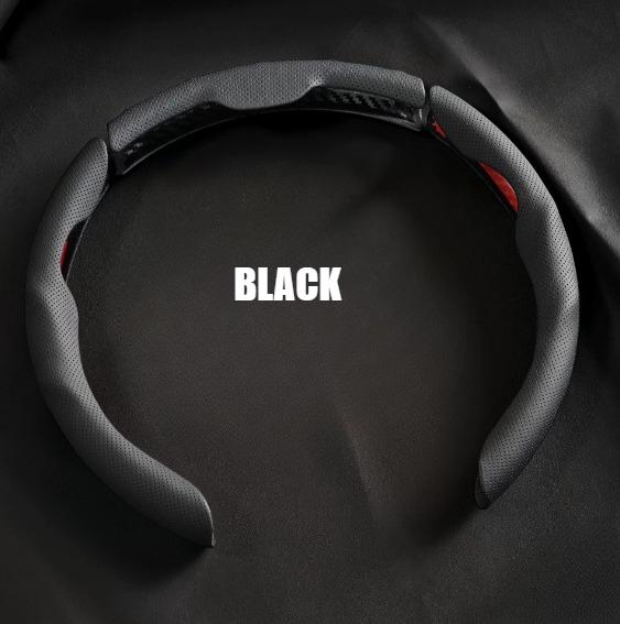 

Универсальная чехол-оплетка на руль автомобиля из ПУ Наппа кожи для мужчин и женщин, Всесезонная, Противоскользящая, Впитывающая пот, Износостойкая чёрный