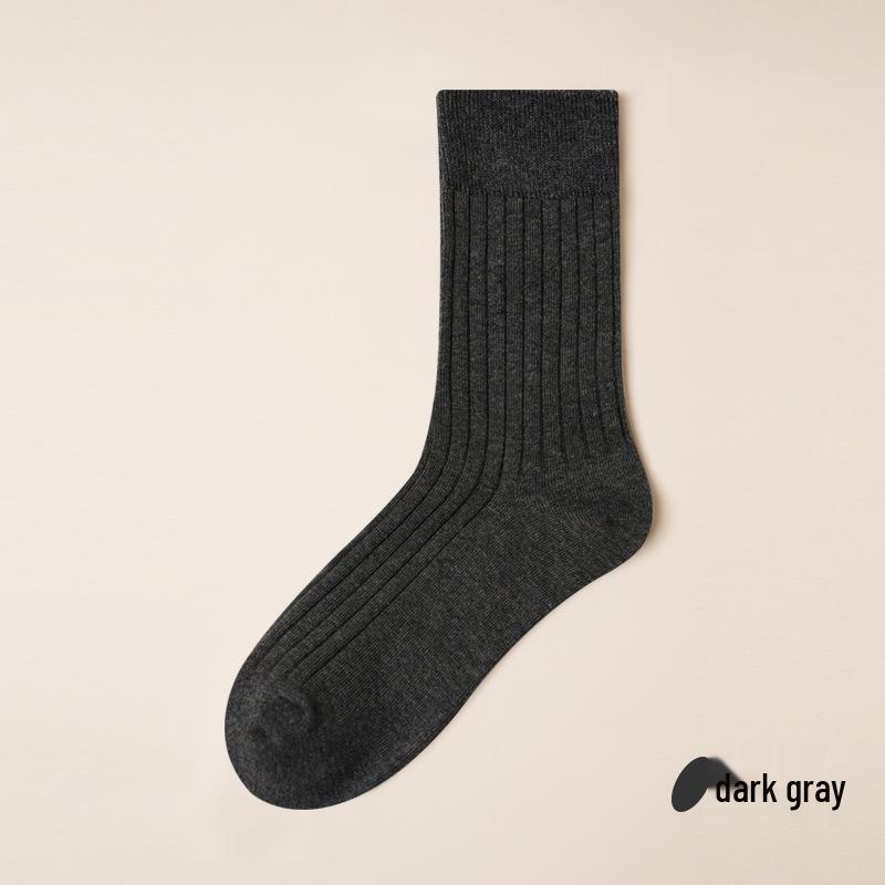 Men's Plus Size Striped Over-the-Knee Socks - European & American Autumn/Winter Combed Cotton.