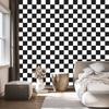 Graphite and White Checkerboard Wallpaper for Living Room and Bedroom 50x1000