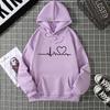 Nuovo top in velluto da donna autunno e inverno 2025 maglione largo a maniche lunghe con battito cardiaco