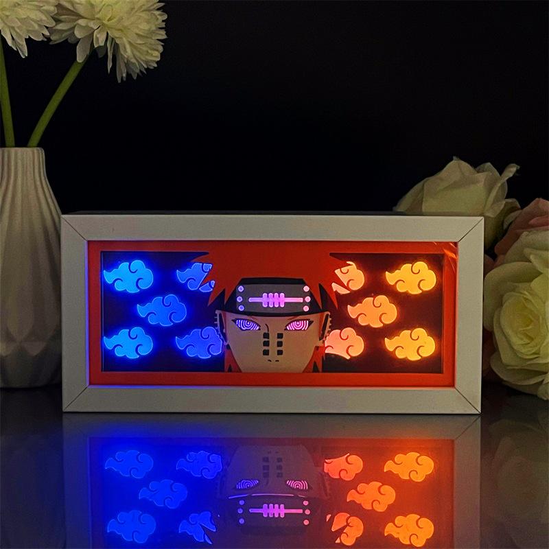 NARUTO 3D Light Box Anime Peripherals Two Tone Night Lamp Cartoon Table Decoration Funny Gifts Party Supplies Bedroom Ornaments