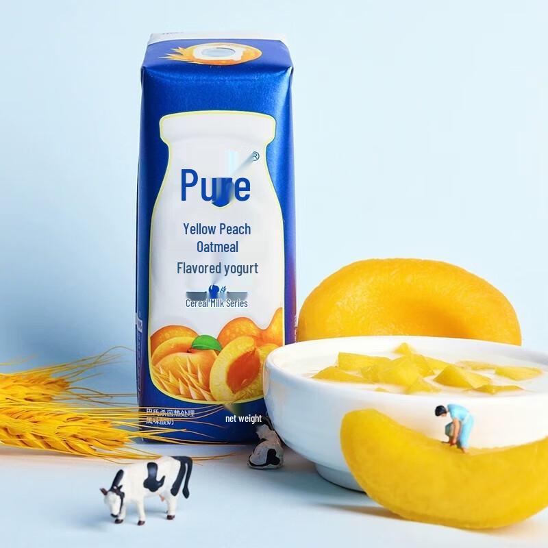 Mengniu Chunzhen Yellow Peach Oat Flavored Yogurt