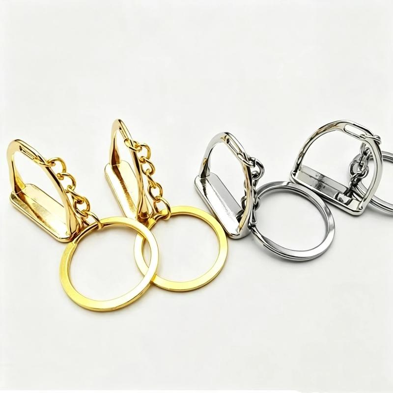Porte-clés Étriers de Cheval Équestre Animal Mignon Décoration Thème Animal 1 Pièce Léger pour Pendentif de Sac à Dos Usage Quotidien