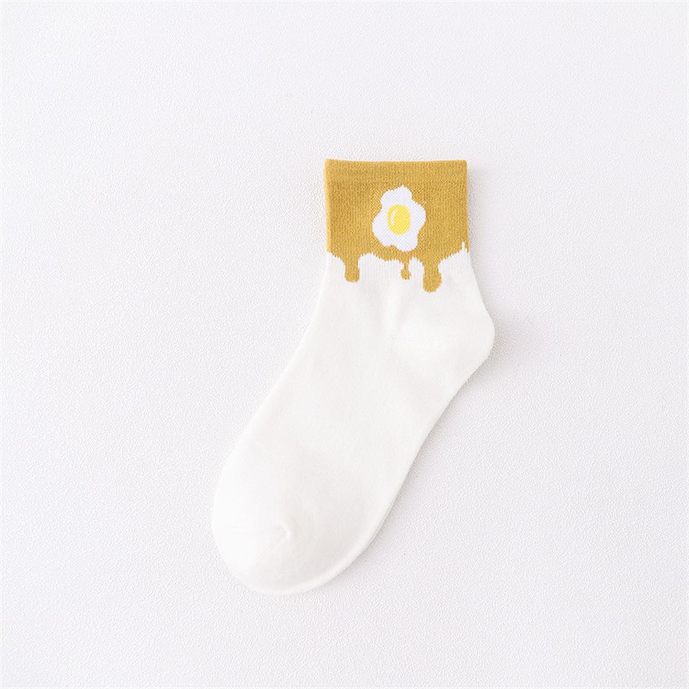 Korea Cute Cartoon Funny Donut Honey Coffee Pancake Long Sock Winter Sock Cotton Socks Casual