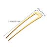 FRCOLOR U-Shaped Hairpins, 3-Piece Set for Women, French Hair Sticks, Textured Metal Updo Accessories