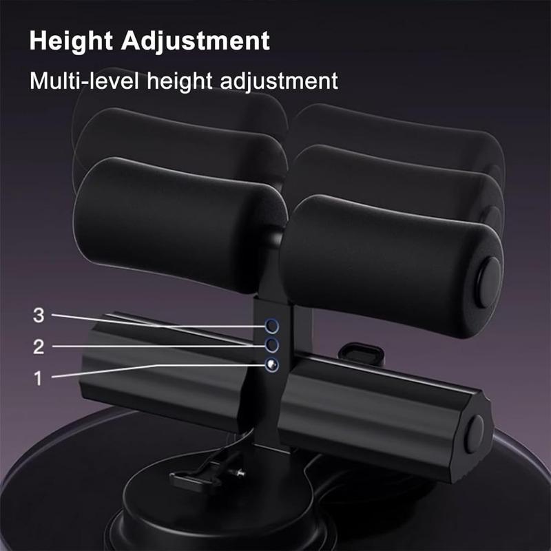 Ab Training Auxiliary Device, Portable Sit Up Exercise Equipment with 2 Strong Suction Cups and Adjustable Foot Holder