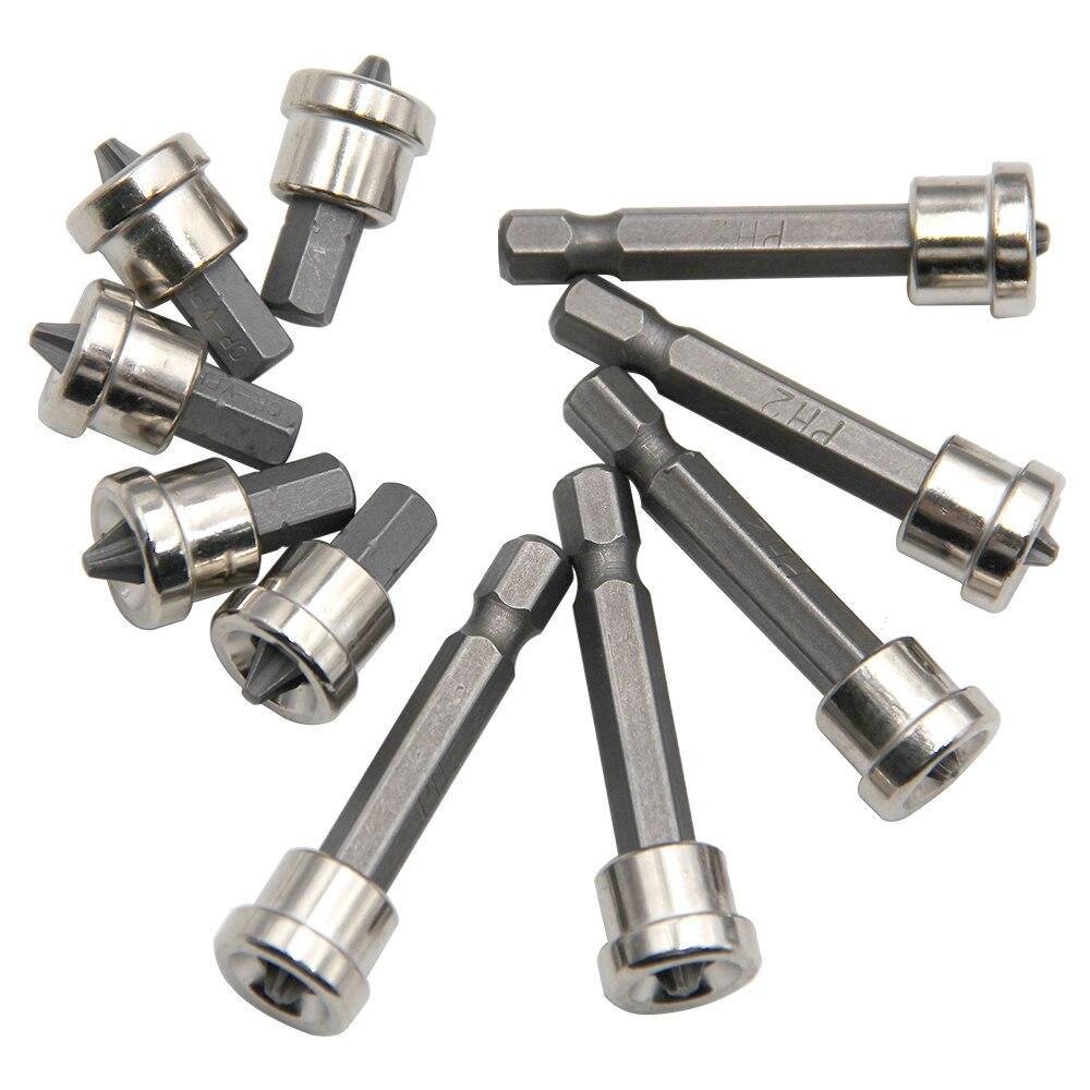 

5pc Gypsum Board Special Screw Positioning Screwdriver Head Hexagonal Handle Woodworking Driver Tool Set Hexagon handle&25-50mm