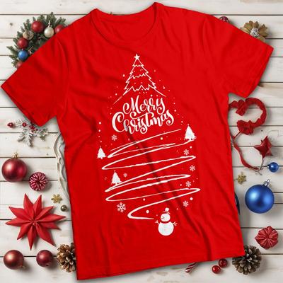 Merry Christmas Tree Christmas T-Shirt Tee for Adults  #MC