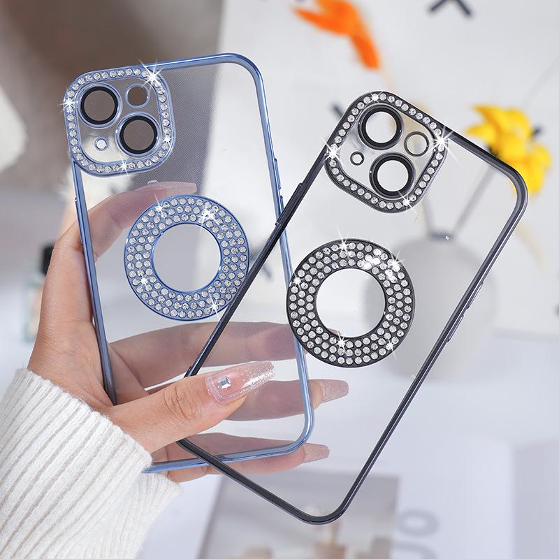 Apple 14 ProMax Diamond Flash Electroplated Clear Soft Phone Case for iPhone 12/13