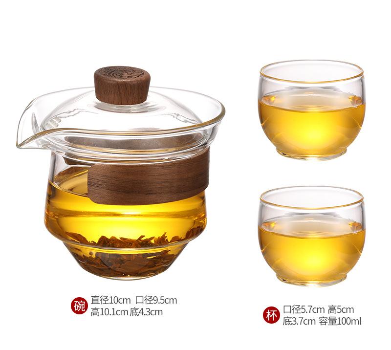 Szklany czajniczek, filiżanka, czajnik, zestaw do herbaty kungfu, przykrywka, miseczka, czarka do herbaty, naczynie do parzenia herbaty, narzędzia do parzenia herbaty, naczynia do herbaty, zestawy czajniczek i filiżanek