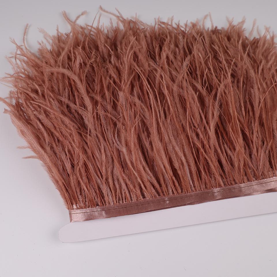 13-18CM 6M Ostrich Feather trim Cloth Belt for sewing DIY feather ribbon fringe Wedding dress clothes decoration