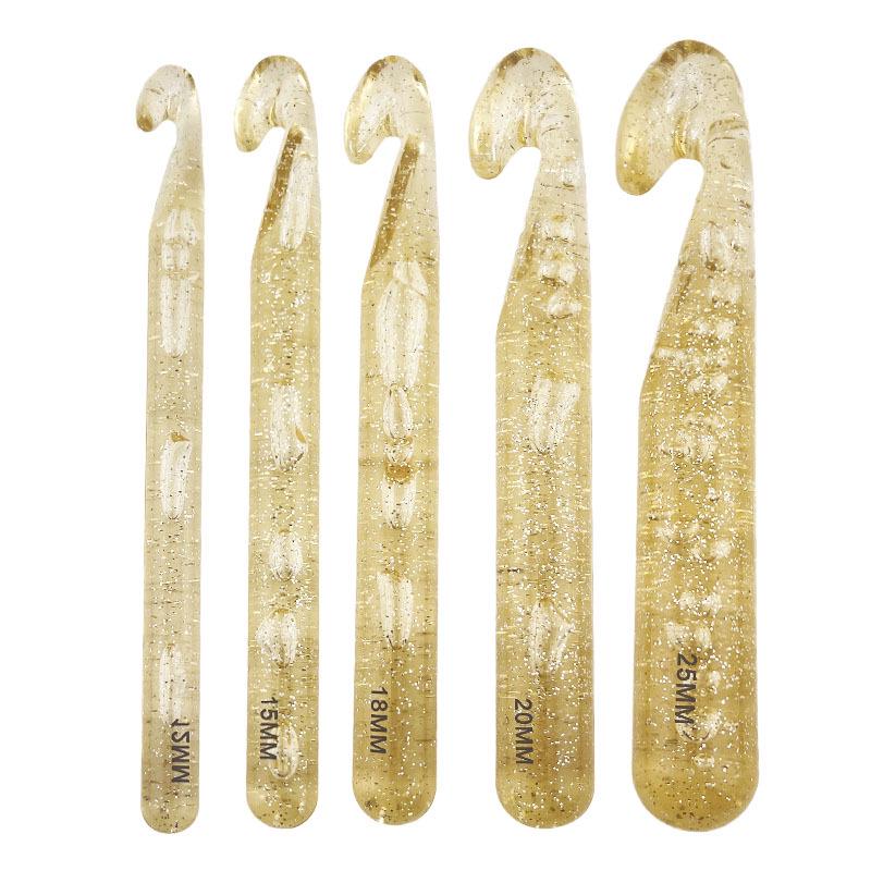 Aluminum & TPR Soft Handle Crochet Hook Set for DIY Knitting and Sweaters