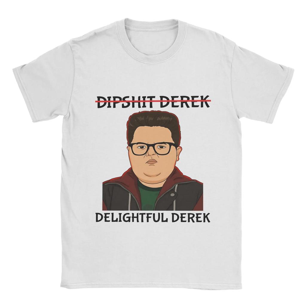 Streetwear TShirt Summer Delightful Derek Retro Hip Hop T Shirts 100 Cotton Tee Shirt for Man Funny Pattern Short Sleeve Tops