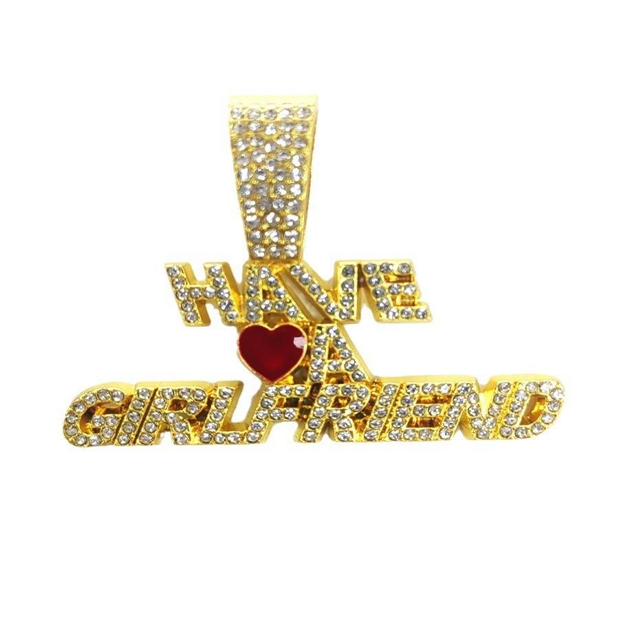 Hip Hop Letters Have A GIRL FRIEND/HAVE A BOY FRIEND Pendant Couple Necklace Accessories