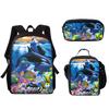 Classic Popular Funny Underwater World Whale 3D Print 3pcs/Set Pupil School Bags Laptop Daypack Backpack Lunch Bag Pencil Case