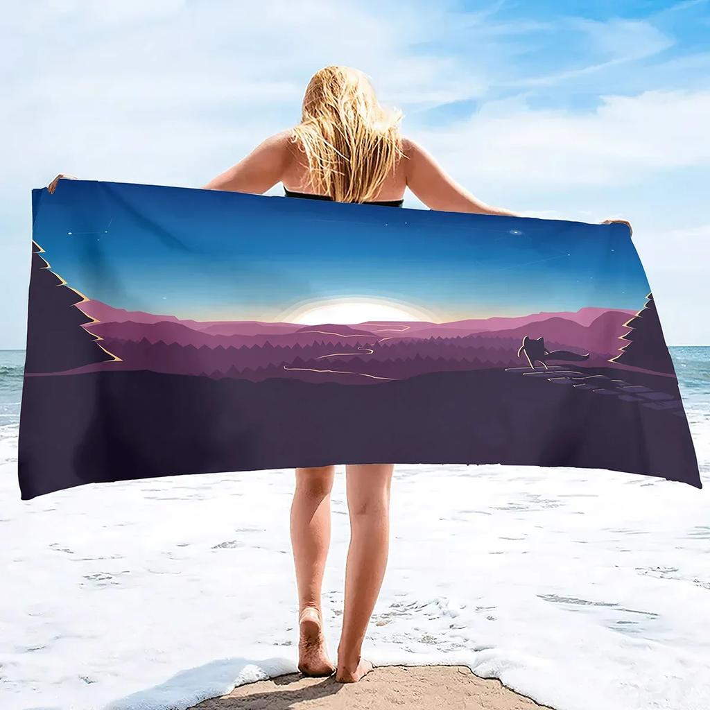 Beach Towel, Microfiber Beach Towels, Quick Dry Sand Proof Towels, Beach Blanket, Lightweight Towel for The Swimming, Beach, Gym