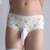 Sissy Printed Underwear Bulge Pouch Panties Gay Cock Cover Underpants Open Penis Sheath Briefs Sissy Elastic Cotton Soft Panties
