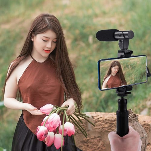 External Camera Microphone, SLR Compatible, Directional Condenser Microphone, D-SLR Recording Microphone, Unidirectional 3.5mm Digital Video Recording
