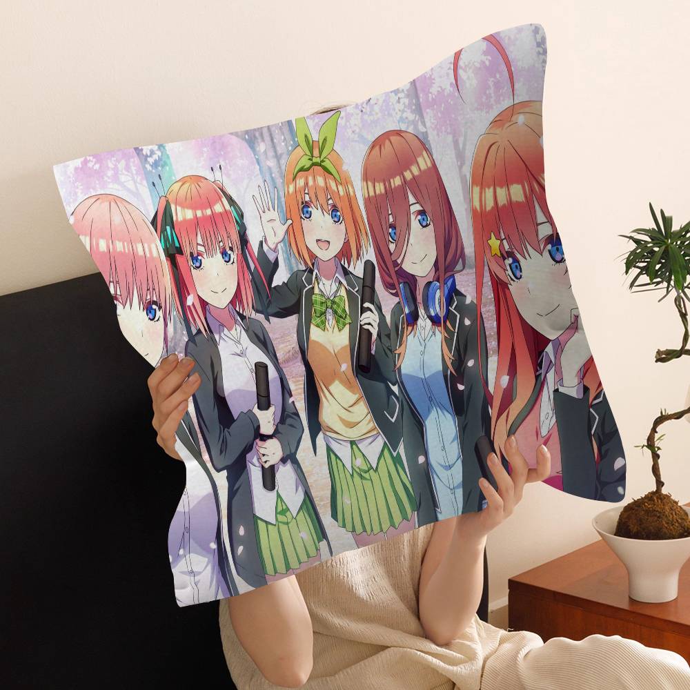 Anime The Quintessential Quintuplets Pillow Gift Home Office Decoration Bedroom Sofa Car Cushion Cover case 45x45