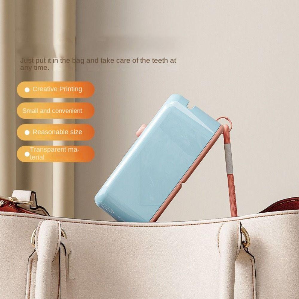 Oral Care Automatic Ejectable Floss Dispenser Press-on Floss Storage Box  Daily Use