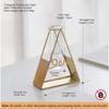 Glass Metal Frame Stand Flower Vase for Office Home Decoration and Environment