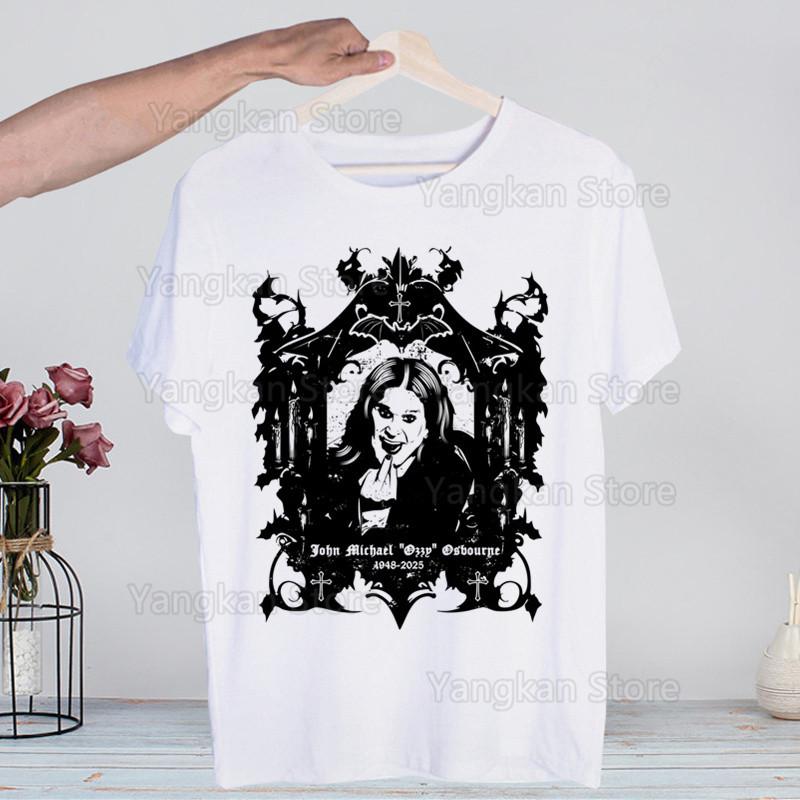 

Рок Оззи Осборн Дьявол Металл Смешная Футболка Мужская Новая Повседневная Футболка с Коротким Рукавом Homme Manga Унисекс Футболка Футболки 2XL