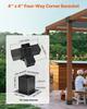 Pergola Bracket Kit, 4x4 Inch (Inner Size 92 X 92 Mm), 2 Pcs 4-Way Heavy Duty Corner Bracket Woodworks DIY Post Base Kit, Easy Installation Wooden