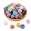 20Pcs Mix Colors 20mm Round Acrylic Beads Loose Rhinestone Bead Sugar Beads For Jewelry Making DIY Handmade Crafts Accessories
