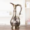 Textured Geometric Vintage Bronze Metal Vases For Living Room Table Centerpieces Display Flower Arrangements Container