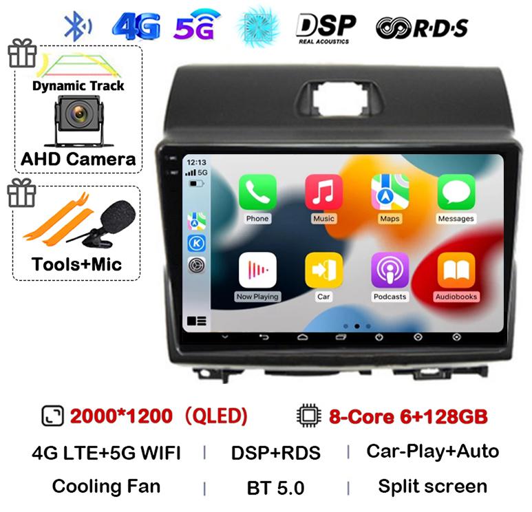 Android 14 Carpaly Auto Car Radio For KIA Ray 2011-2017 4G+WIFI GPS Navigation Video Multimedia Video Player Stereo 360 Camera