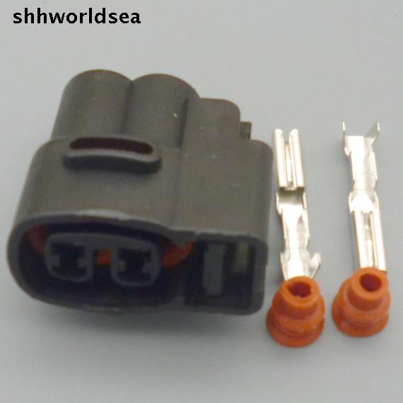 shhworldsea 5/30/100set 2pin  2.0mm for Kia ignition coil ignition connector plug Fuel Injector Connector Wiring harness Plugs