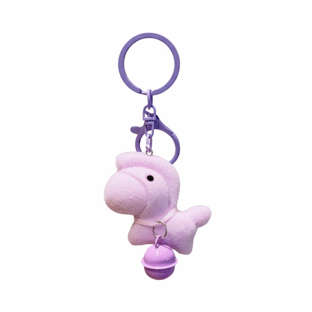 Flocking Year of the Horse Keychain Cartoon Pony Bag Charm Interesting Zodiac Pendant  Decoration
