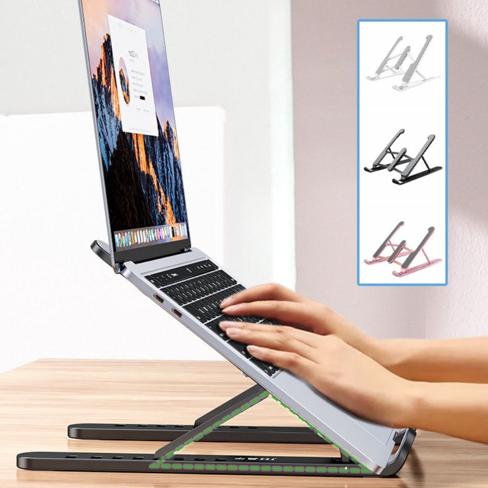 Aluminum Zinc Zinc Alloy Laptop Holder Stand ABS Foldable Laptop Stand Portable Laptop Cooling Bracket  Home