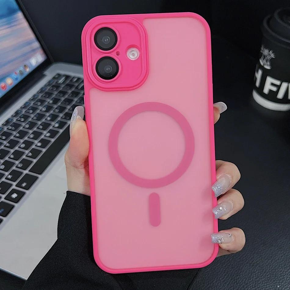 Desert Gold 16 Case for iPhone 16 13 15 14 Plus 11 12 Pro Max 15Pro 16Pro Max Magnetic Translucent Matte Camera Protector Cover