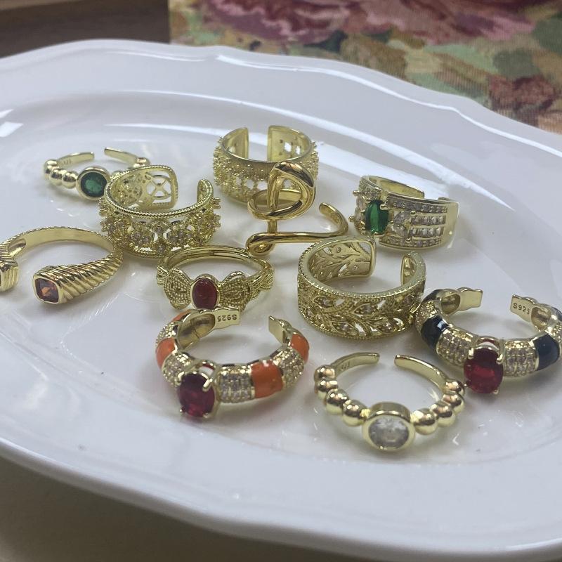 Ring Adjustable Fashionable With Unique Geometric Design For Womens Chic Style
