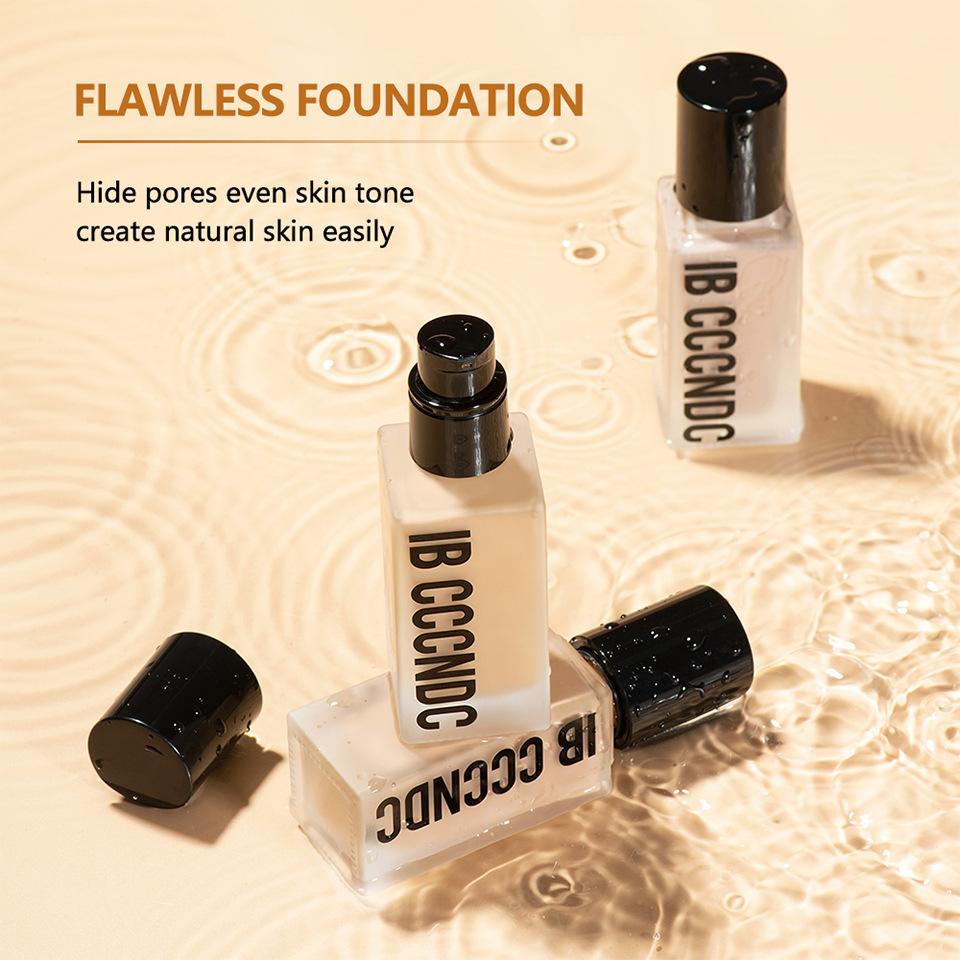 Flawless Liquid Foundation Natural Concealer de lungă durată Fond de ten lichid Clear, rezistent la apă și care nu se decolorează