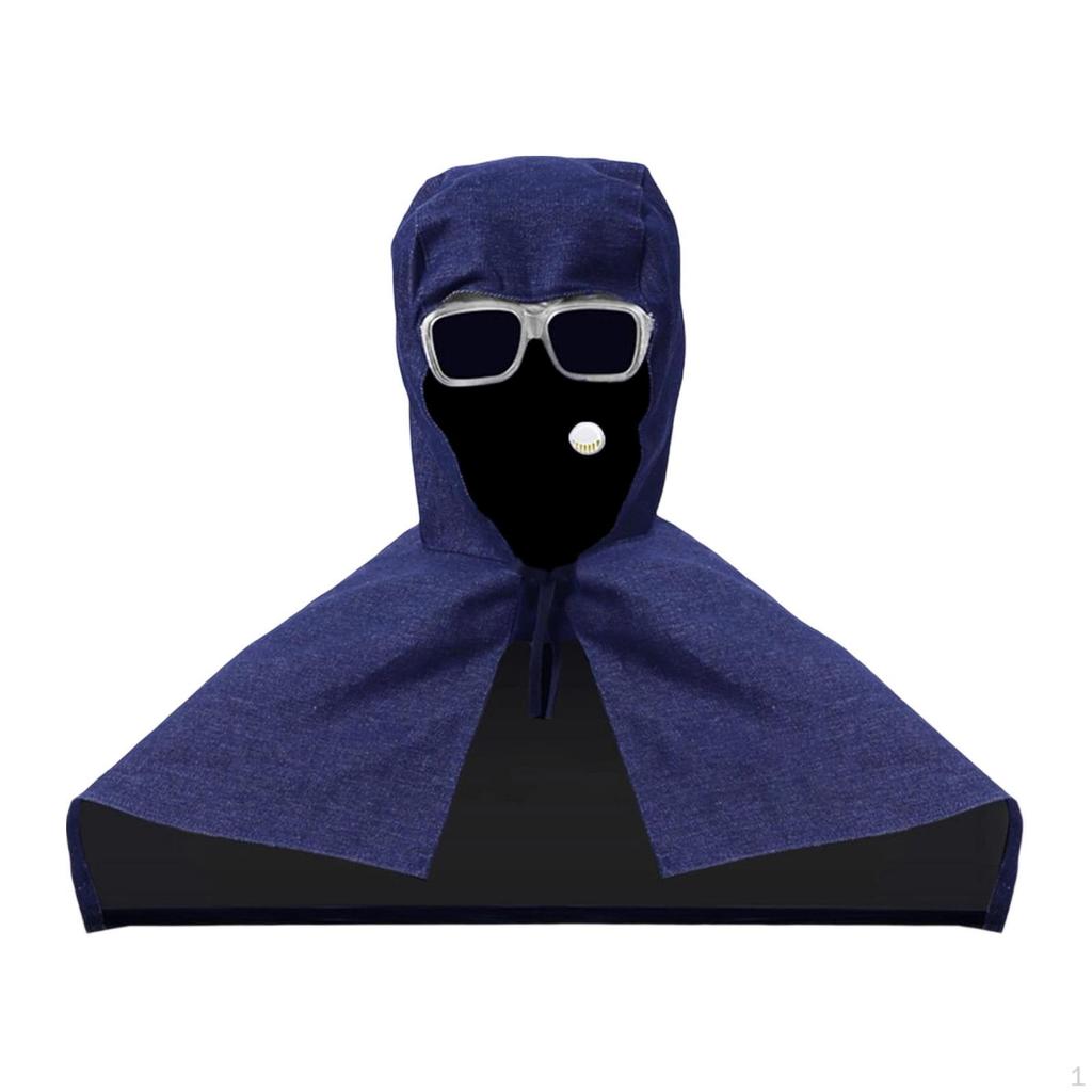 Dustproof Headgear Windproof Welder Cap Reusable Splicing Equipment Denim Wearable Full