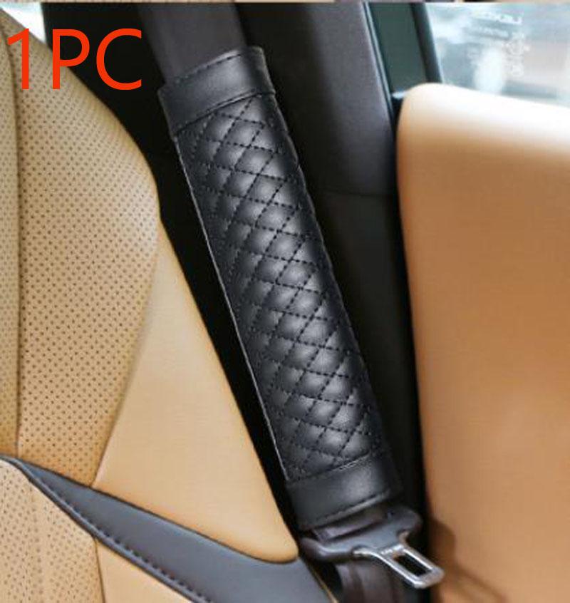 Soft Car Seat Belt Cover Auto Pattern PU Leather Shoulder Cushion Protector Shoulder Pad Safety Belts Interior Supplies