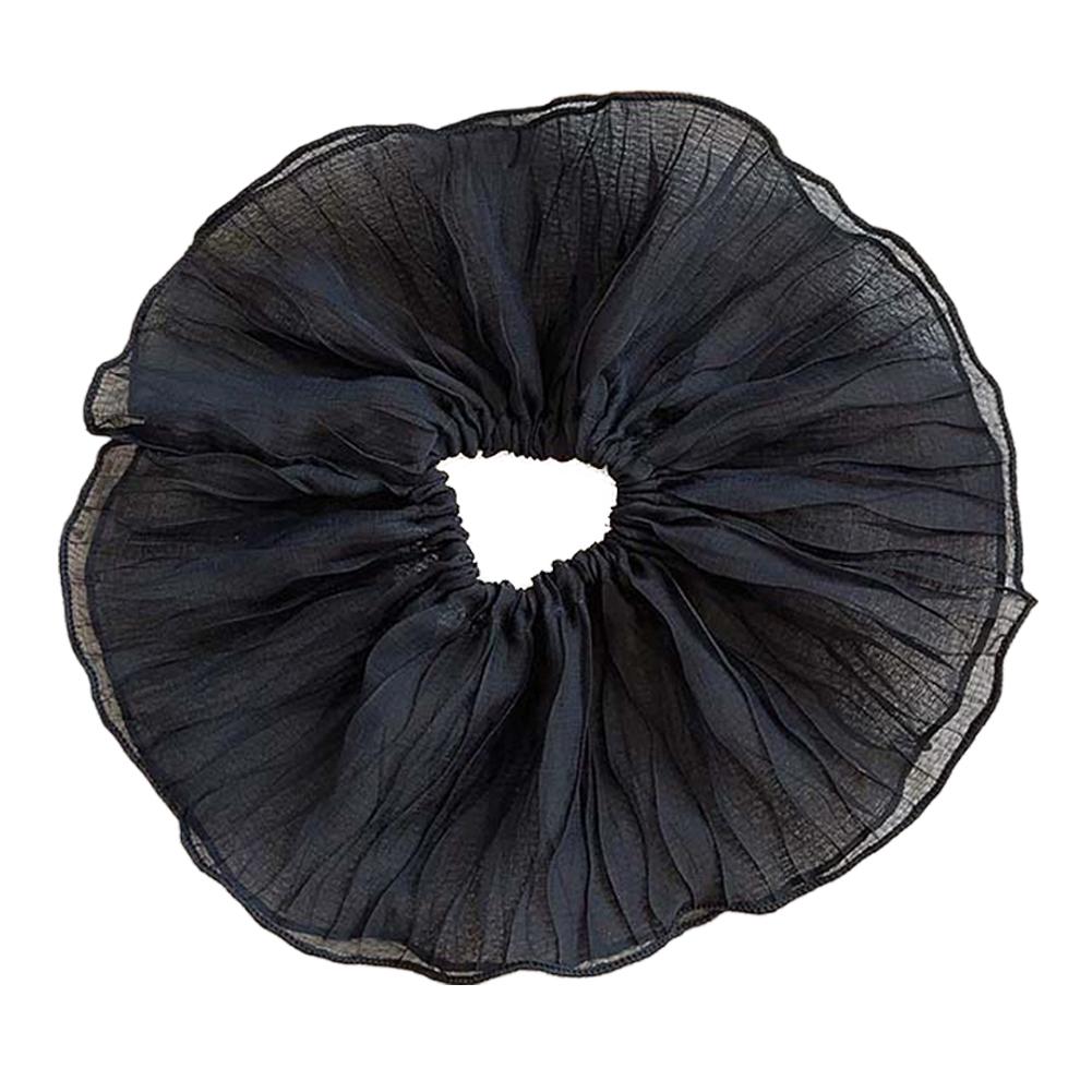 French Vintage Large Pleated Large Intestine Hair Hair Head Accessories Coiffure The Headb H3J5