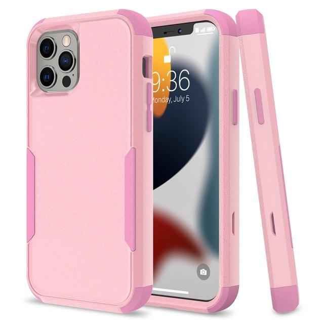 3 In 1 Hybrid Anti -Shock Armor Phone Case For Iphone 14 13 11 12 Pro Max Mini Xr X Xs Max 6 6s 7 8 Plus Three Layer Hit Color