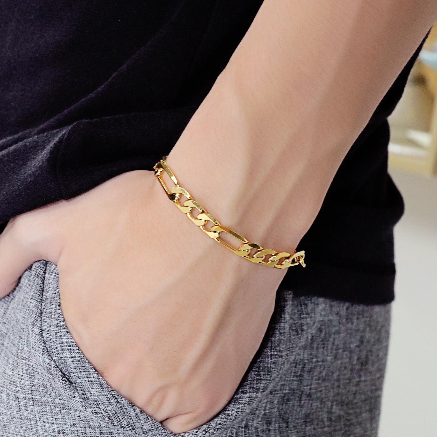 

Trendy Gold Beaded Men s Bracelet - Fashionable and Versatile Jewelry
