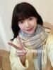 Plaid Korean-Style Women's Winter Scarf - Warm Imitation Cashmere Snood