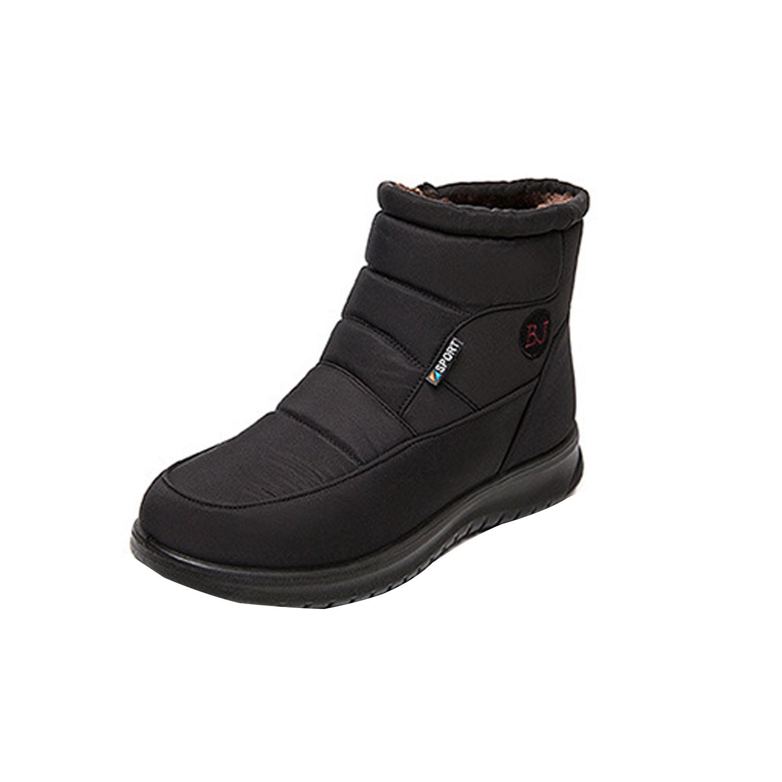 

Women Winter Boots ,Women S Winter Warm Cotton Shoes Nylon Snow Short Boots 38 чорний