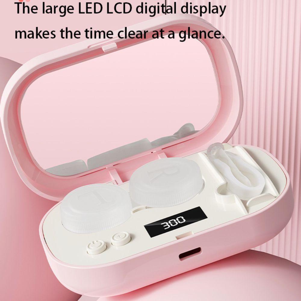 High Frequency Vibration Ultrasonic Beauty Lenses Cleaner USB Charging 5 Adjustable Levels Beauty Lenses Storage Container