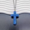 Elegante Crucifijo de Arcilla Colgante con Acento de Cristal para Espejo Retrovisor de Coche Accesorios Colgantes para el Interior del Coche