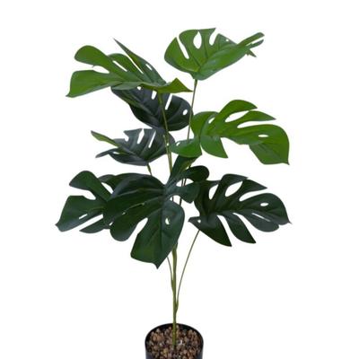 Large Size 55cm Artificial Plant Green 12/18 Leaves Fake Palm Plant DIY Plastic Material Faux Leaves Plants Home Decor