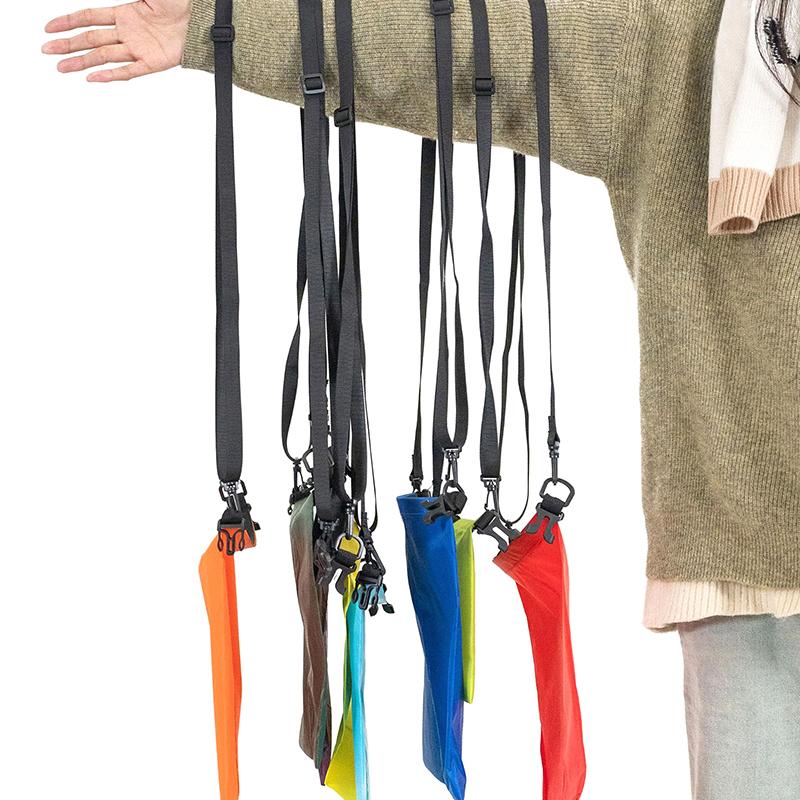 6 Stück/Set Wasserdichter Trockensack Schwimmender Sack Outdoor Strand Schnallen-Aufbewahrungssack Reise Driften Schwimmen Schnorcheln Tasche Zubehör